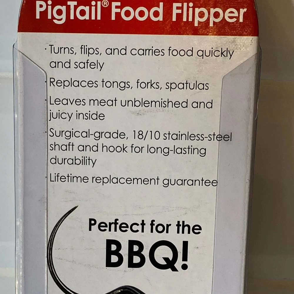 Pigtail Food Flipper - replaces tongs, spatulas, forks